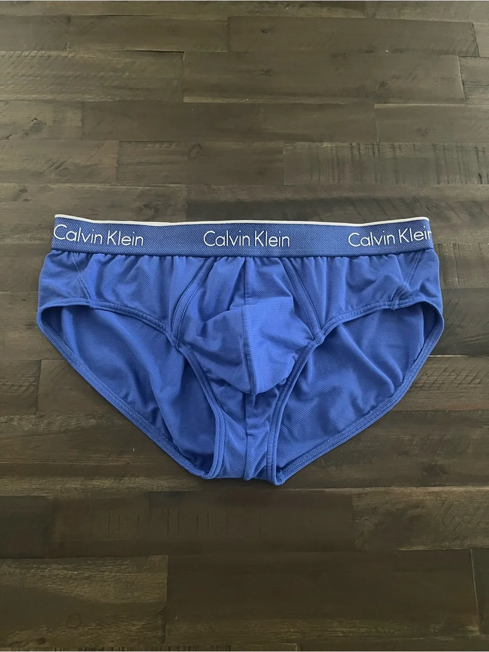 MENS CALVIN KLEIN FX BLUE MESH ATHLETIC BRIEFS